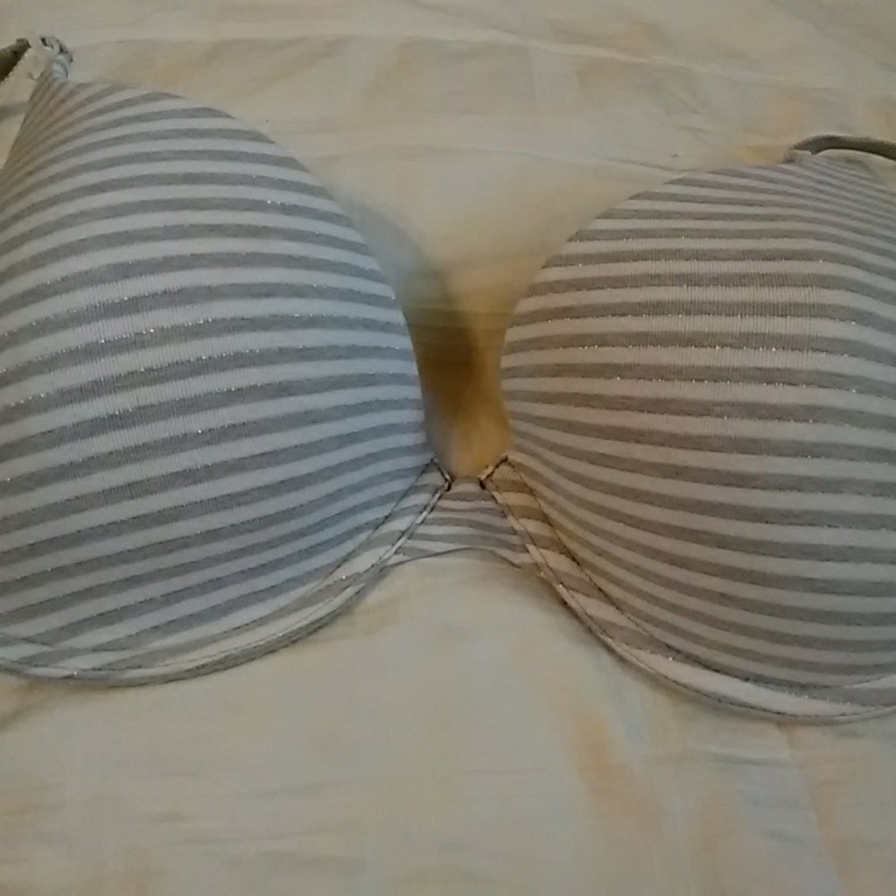 Victoria Secret Silver and White Striped